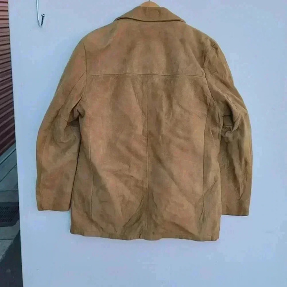 Robert Lewis Tan Suede Ranch Coat Jacket Chore Removable Liner Vest Men's 40 - Picture 2 of 13